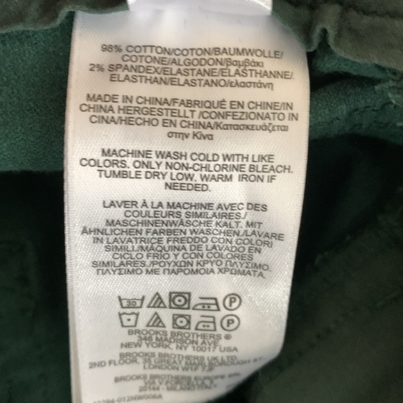 NWT Brooks Brothers Green Corduroy Pants - Picture 5 of 9